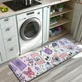 thumbnail image 3 of Purple Gothic Cat Crystal Pattern Kitchen Rug Mat,Kitchen Runner Rugs Non Skid Washable,Decorative Kitchen Floor Mats for Kitchen,Sink,Laundry,17"x47.2", 3 of 7