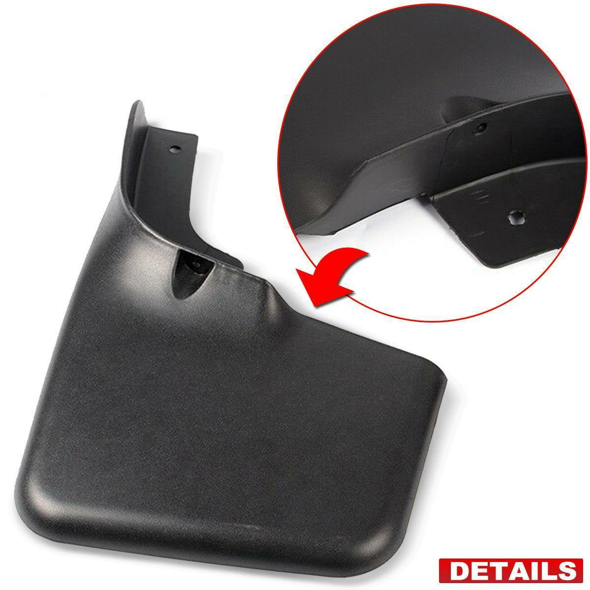 DAMAIJOY 4pcs Flaps /Splash Guards/Mudguards Front Rear Lower Side Black Tpo Flexible Plastics for Ford for F150 2004-2014 Will Not Clear the Power Deployable Running Boards FL3Z-16A550-C