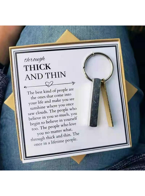 Through Thick And Thin Keychain | Metal Alloy Keyring | 2022 Graduation Friendship Keychain, Personalized Birthday Jewellery Gifts, Souvenir Present Party Favor Supplies Pendants