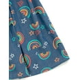 thumbnail image 3 of imagikids Rainbow Girls Button Down Chambray Dress Toddler to Big Kid Sizes, 3 of 4