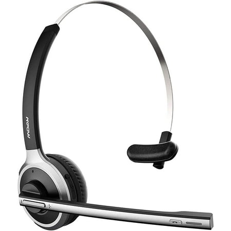 Mpow Pro Trucker Bluetooth Headset, V5.0 Wireless Headphones with Noise Cancelling Microphone, Clear Voice for PC Phone