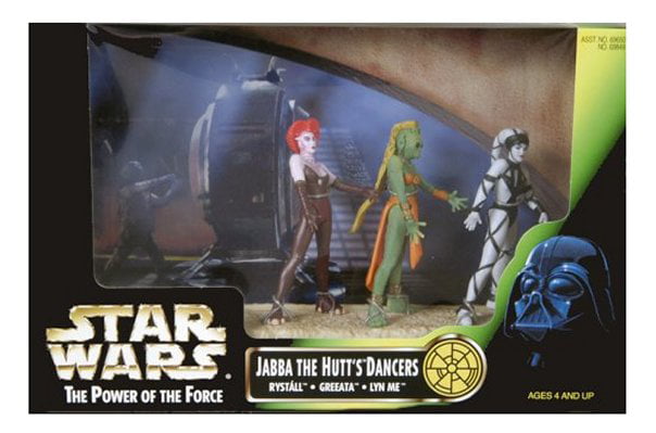Jabba the Hutts Dancers 1997 Hasbro STAR WARS action figure set with Rystall Lyn Me Greeata 