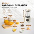 thumbnail image 2 of AMERZIS 8 en 1 máquina para hacer leche de nueces, máquina automática de leche de soja de 45 oz para almendras, avena, coco, soja, leches a base de plantas y bebidas no lácteas caseras, con inicio ret, 2 of 5