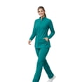 thumbnail image 5 of M&M SCRUBS Women’s Full Zip Scrub Jacket – 4-Way Stretch Warm-Up Jacket with Stand Collar, Moisture-Wicking (True Hunter Green, 2X-Large), 5 of 7