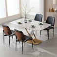 thumbnail image 5 of Mid Century Modern Dining Chairs Set of 2 | Retro Faux Leather Chair with Walnut Bentwood Seat, 5 of 12