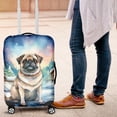 thumbnail image 4 of Hello Winter Pug Welcome Snowy Night Watercolor Vintage Travel Luggage Cover Dog Lover Gifts Suitcase Dust Protective Decor - 01011, 4 of 5