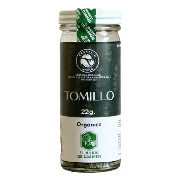 Tomillo Orgánico 22g Huerto De Carmen 100% Natural