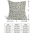 thumbnail image 3 of Vintage Flower Pillow Covers 20x20 Inch Set of 2 Black and Cream Floral Outdoor Decorative Throw Pillows Black Small Floral Print Rustic Farmhouse Pillowcases Cotton Linen Cushion Covers for Couch, 3 of 6