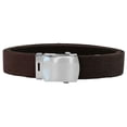 thumbnail image 3 of Brown Adjustable Canvas Military Web Belt With Metal Buckle 32 to 72, 3 of 3