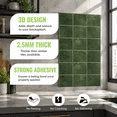 Shapes For Square Green Square Shape Peel and Stick 3D Tiles 12.01 x 12.01 Inch for ...