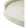 thumbnail image 3 of Rudraksha Corporation Bone Inlay Round Serving Tray, Minimalist Rectangular Pattern, Ivory Off-White, Raised Edge, 1 Piece, 3 of 4