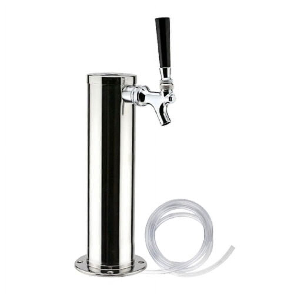 Single Tap Draft Beer Tower Kegerator Bar Single Chrome Faucet Stainless Steel!