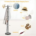 thumbnail image 6 of Giantex 70”Metal Coat Rack Stand, Hat & Coat Hanger w/14 Hooks, Free Standing Organizer Rack w/Stable Marble Base, 6 of 8
