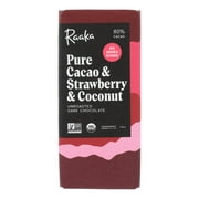 Raaka Chocolate - Bar Cacao Strw Coconut - Case of 12-1.8 OZ