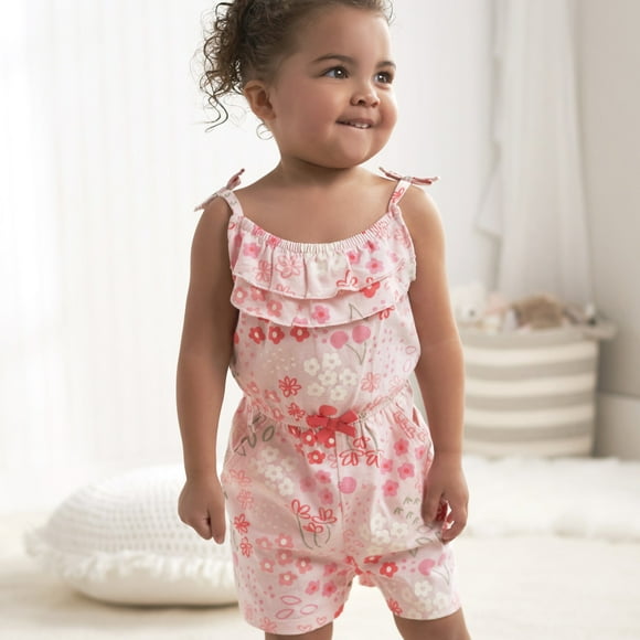 Gerber romper niña color rosa 2 a 5 años 100% algodón verano cómodo fresco