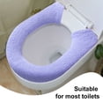 thumbnail image 4 of Cojín para asiento de inodoro cómodo y grueso de invierno, funda suave y cálida para asiento de inodoro, 4 of 5