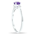 thumbnail image 2 of SZUL Women's Amethyst and Diamond Sparkle Ring in 10K White Gold, 2 of 5