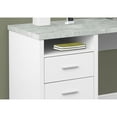 thumbnail image 2 of Monarch Specialties 80" Modern Home Office Computer Desk with Drawers, White, 2 of 4