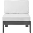 thumbnail image 6 of Meridian Furniture Nizuc White Outdoor Patio Armless Chair, 6 of 8