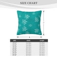 thumbnail image 4 of ZICANCN Cyan Spring Flowers Decorative Throw Pillow Covers, Bed Couch Sofa Decorative Knit Pillow Covers for Living Room Farmhouse 18"x18", 4 of 8