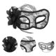 thumbnail image 3 of Máscaras de fiesta de encaje floral de Halloween y Navidad, 1 pieza, media cara, para fiesta de disfraces, color negro, 3 of 5