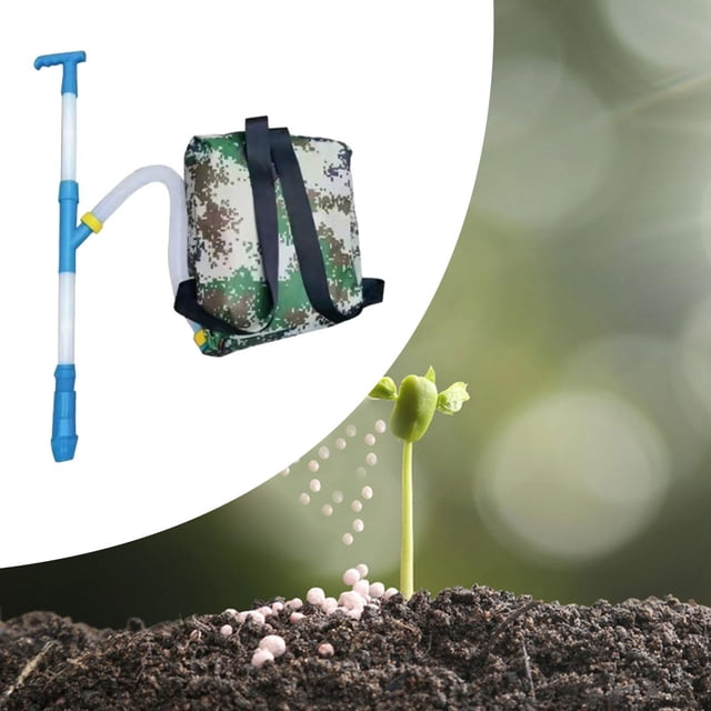 Distribuidor de fertilizantes para plantas de jardín, herramienta manual, distribuidor de fertilizantes PVC azul