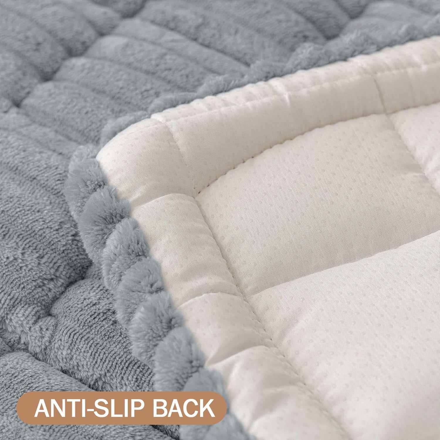 Couch Cover for Dogs, Non Slip Washable Sofa Protector for Pets, Soft Furniture Cover for Pet, Stylish Sofa Covers, Cozy Protect Against Fur, Dirt & Everyday Messes (Grey, 27.6" x 82.7")