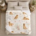 thumbnail image 5 of Golden Retriever Floral Garden Loyal Companion, Playful Pet Portrait Pattern, Warm Flannel Blanket for Living Room and Reading Nook, Dog Lovers Friendship Gift, Pet Lover Home Decor, 5 of 9