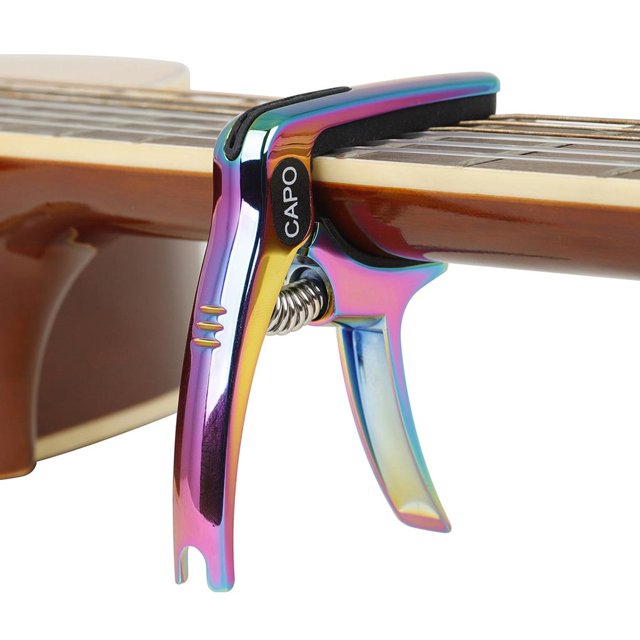 de guitarra universal Capotastos de instrumento de cuerda ligero Multicolor shamjiam Cejilla de ukelele