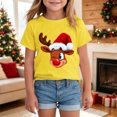 thumbnail image 2 of Xyant Toddler Christmas Shirt Boy Girl Reindeer Print Short Sleeve Graphic T-Shirt Kids Funny Xmas Holiday Tee Tops, Size 1-2 Years, 2 of 4