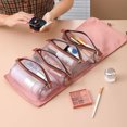 thumbnail image 1 of Bolsa organizadora de cosméticos 4 en 1 con caja de maquillaje desmontable con cremallera para regalos navideños, 1 of 9