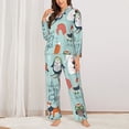 thumbnail image 2 of Hirioo Christmas Winter Animals for Women's Pajama Sets 2 Piece Pjs Women's Long-Sleeved Pajama Set Button Down Sleepwear,S-XXL-XX-Large, 2 of 7