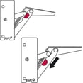 thumbnail image 5 of Symmetrical Spring Hinge 90 Degree Folding Hinge Cabinet Spring Bracket Up-and-Down Door Hinge Sofa Hinge, 5 of 5
