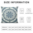 thumbnail image 5 of COMIO Nautical Compass Throw Pillow Cover, Navy Blue Geometric Grid Decorative Pillow Cover for Sofa Bed, Coastal Sailing Theme Pillow Cover, Ocean Theme Rudder Decor Cushion Case, 5 of 5