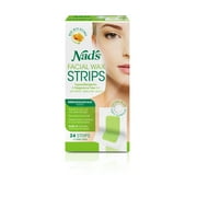Nad's Facial Wax Strips for Facial Hair Removal, 24 Ct