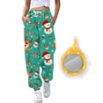 thumbnail image 4 of Gibobby pantalones deportivos Mujer Otoño e Invierno Casual moda Navidad divertido impreso cintura elástica pantalones deportivos pantalones casuales (Glauco, L), 4 of 5