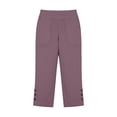 thumbnail image 4 of WERYOUNG Casual Summer Straight Leg Capri Pants For Women With Pockets Loose Beach Trousers Daily Wear Breathable Bottoms L, 4 of 4