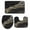 Black, variant on Dark Brown Bathroom Rugs Set Brown Solid Color Background Autumnal Dark Academia Non Slip Absorbent Soft Bath Mats 3 Piece Set with Bathroom Rug, U-Shaped Floor Mat, Toilet Seat Cover Small Size