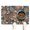 Indian Tri, variant on Indian Tribal Pet Feeding Mat - Retro Paisley Floral Dog Food Mat - Waterproof and Non-Slip Design for Messy Eaters