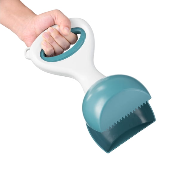 Navaris Dog Pooper Scooper S - Cat, Horse Poop Scoop w/Dense Closure & Smooth Button - Ideal for Dogs & Cats - Long Handled Durable Garden Poo Picker Upper - Deep Green, Small