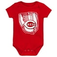 thumbnail image 3 of Newborn & Infant Heather Gray/Red/White Cincinnati Reds Minor League Player Three-Pack Bodysuit Set, 3 of 4