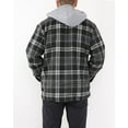 thumbnail image 5 of Visive By Walnut Creek Mens Flannel Jacket For Men Zip Up Hooded Fleece, 5 of 9