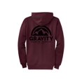 thumbnail image 2 of Gravity Outdoor Co. Zip-Up Hoodie - Maroon - Black Logo - X-Large, 2 of 2