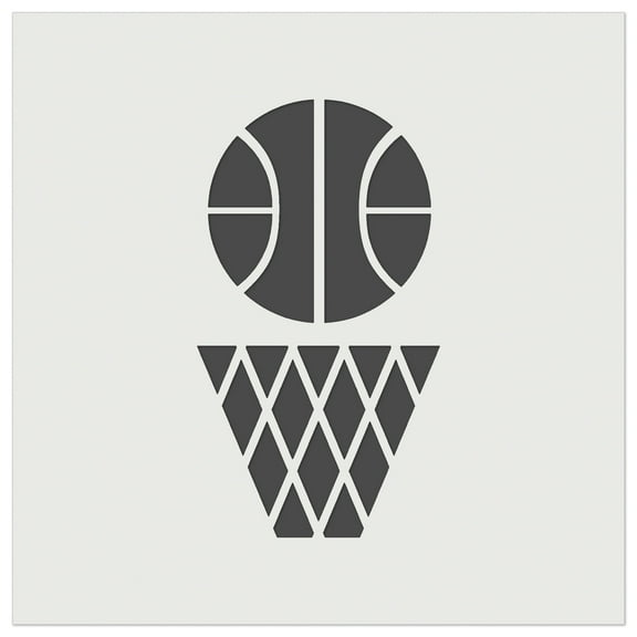 Basketball and Hoop DIY Cookie Wall Craft Stencil - 5.5 Inch
