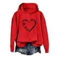 thumbnail image 6 of Ymyiu Hoodies for Kids Cute Graphic Hoodies Hooded Sweatshirts for Teen Girls Lightweight Pullover Tops 4T 5T(Red, 4-5 Years), 6 of 6