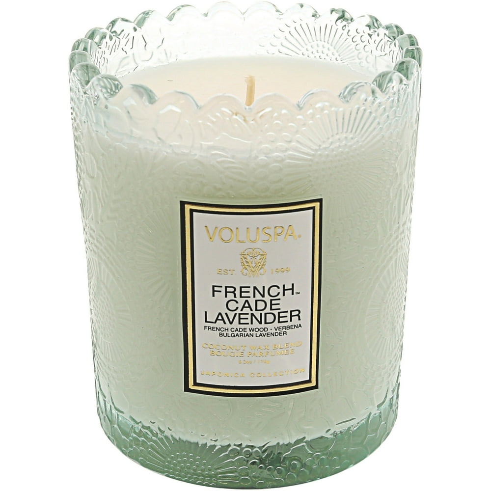 Voluspa French Cade And Lavender Boxed Scalloped Candle VOL7204