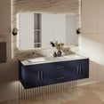 thumbnail image 2 of Geneva 60 in. W Navy Blue Double Bath Vanity, 2 of 11