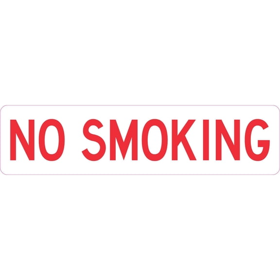 9in x 2.25in No Smoking Sticker Vinyl Stickers Signs Decal Sign