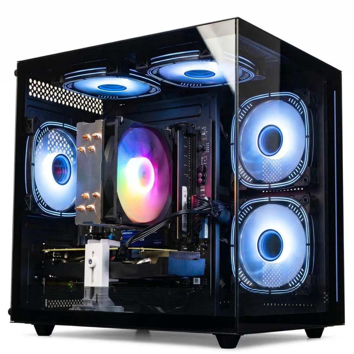 Suevery AMD Ryzen 7 5700X Gaming PC, NVIDIA RTX 4060 8GB, 32GB RAM