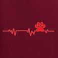 thumbnail image 2 of Dog Heartbeat | Paw Print EKG Lifeline | Veterinarian Vet Tech Dog Lover Womens T-Shirt, Maroon, Small, 2 of 5